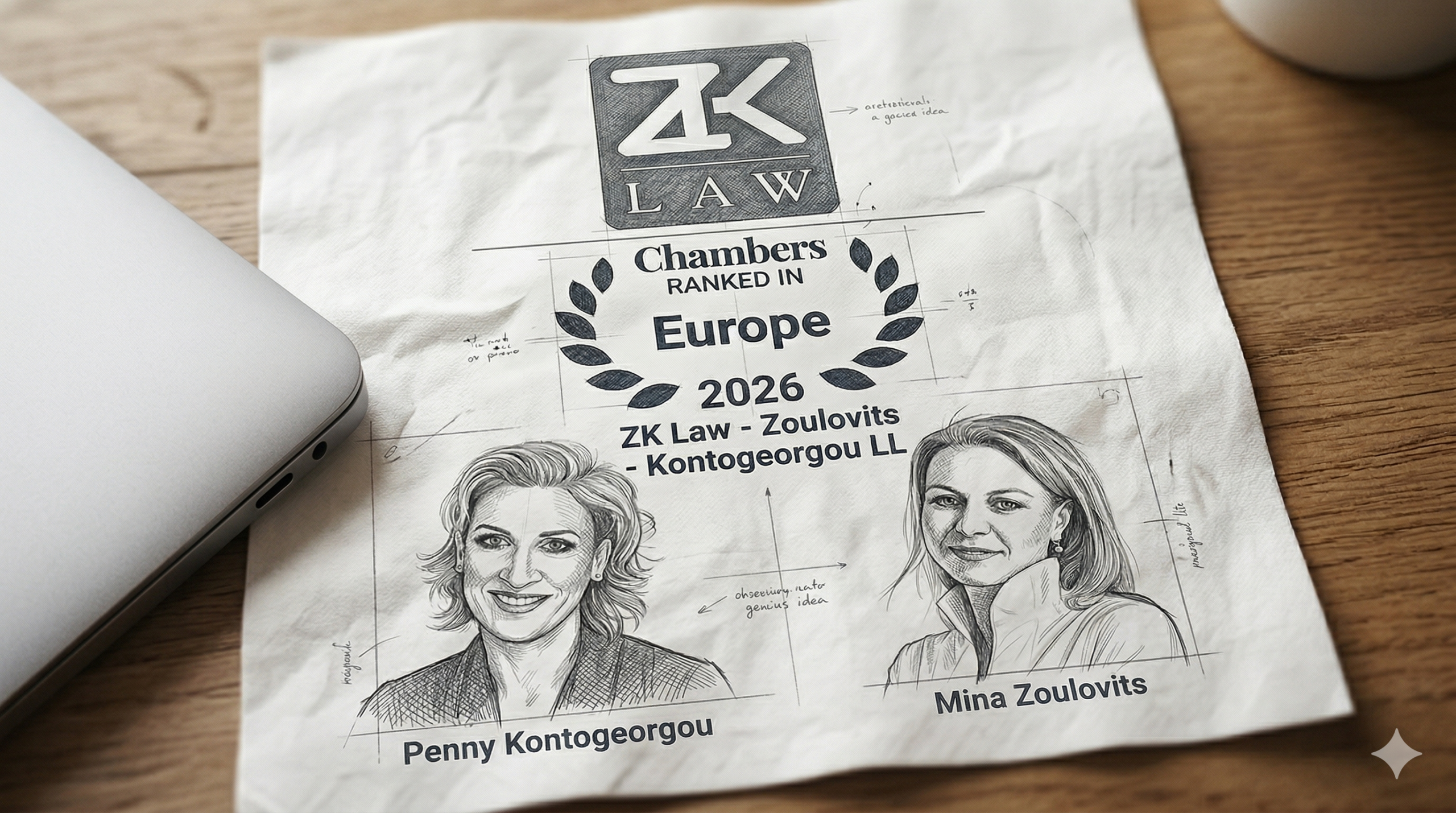 ZK Law, Mina Zoulovits and Penny Kontogeorgou Ranked in Chambers Europe 2026